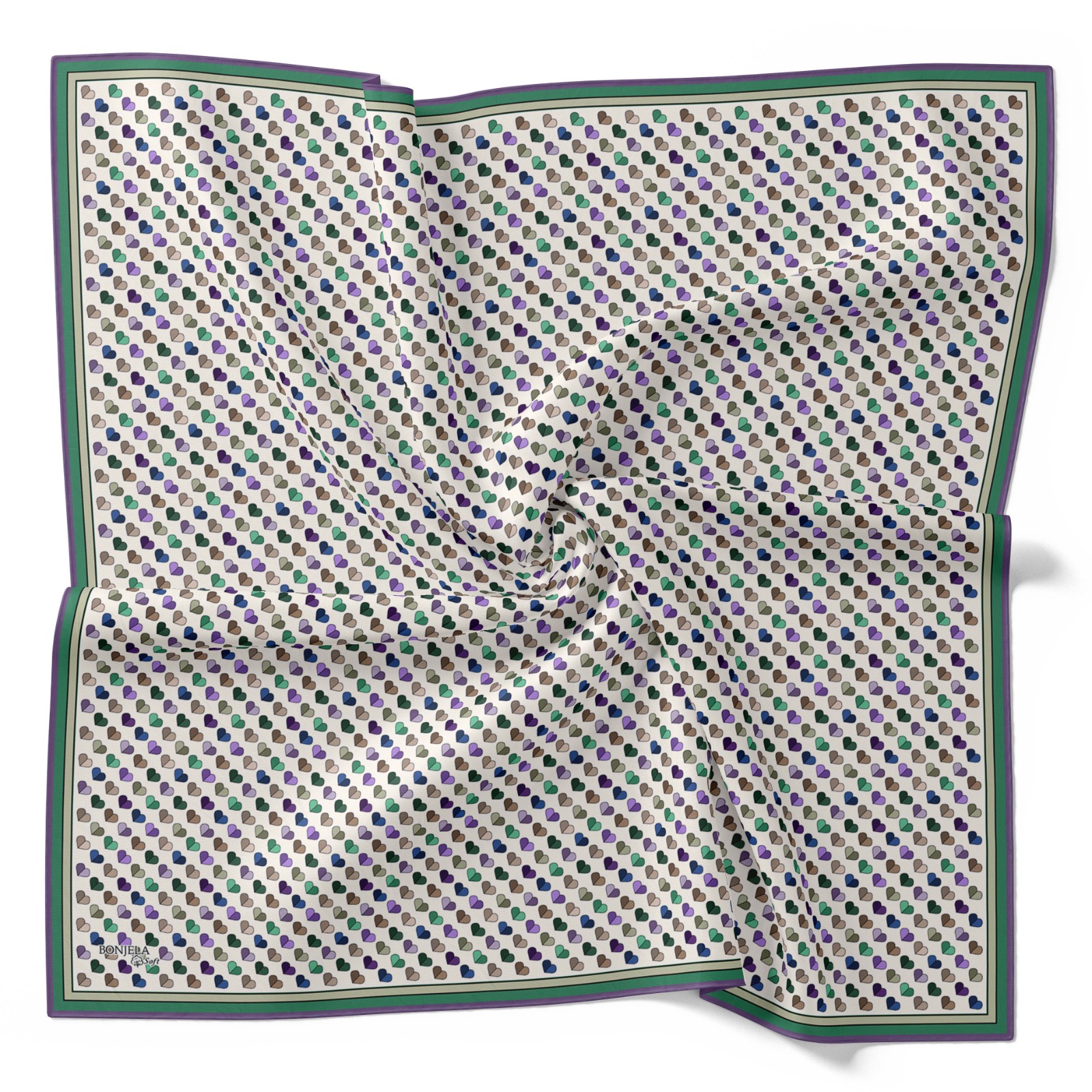 Bonjela Soft Eşarp Kalp Desen